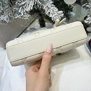 Dior Or Mini Lady D-Joy Bag Craie Cannage Lambskin Bow - 19x10.5x5.5cm - 2