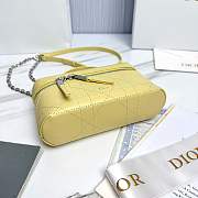 Dior Trianon Soft Vanity Mini Bag Mimosa Flat Macrocannage Lambskin - 19x11x5cm - 6