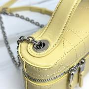 Dior Trianon Soft Vanity Mini Bag Mimosa Flat Macrocannage Lambskin - 19x11x5cm - 5