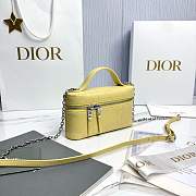 Dior Trianon Soft Vanity Mini Bag Mimosa Flat Macrocannage Lambskin - 19x11x5cm - 4