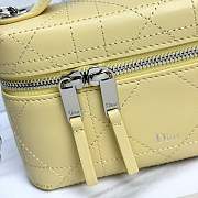 Dior Trianon Soft Vanity Mini Bag Mimosa Flat Macrocannage Lambskin - 19x11x5cm - 3