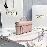 Dior Trianon Soft Vanity Mini Bag Soupir Pink Flat Macrocannage Lambskin - 19x11x5cm - 6