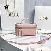 Dior Trianon Soft Vanity Mini Bag Soupir Pink Flat Macrocannage Lambskin - 19x11x5cm - 4