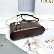 Dior Trianon Soft Vanity Mini Bag New Marron Flat Macrocannage Lambskin - 19x11x5cm - 6