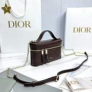 Dior Trianon Soft Vanity Mini Bag New Marron Flat Macrocannage Lambskin - 19x11x5cm - 5