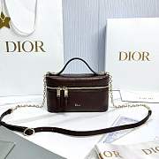 Dior Trianon Soft Vanity Mini Bag New Marron Flat Macrocannage Lambskin - 19x11x5cm - 4