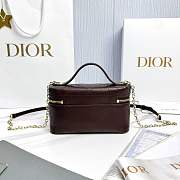 Dior Trianon Soft Vanity Mini Bag New Marron Flat Macrocannage Lambskin - 19x11x5cm - 3