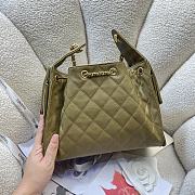 Chanel 25 Small Handbag Grained Calfskin & Gold-Tone Metal Dark Khaki - 30x26x14cm - 5