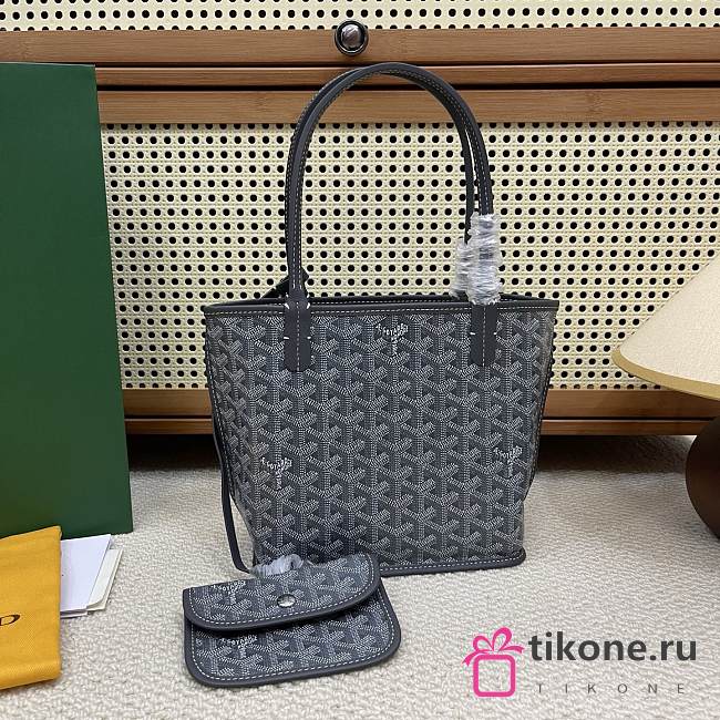 Goyard Anjou Mini Bag Gray - 19.5x9x19.5cm - 1