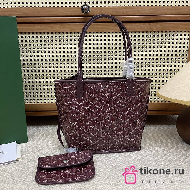 Goyard Anjou Mini Bag Burgundy - 19.5x9x19.5cm - 1