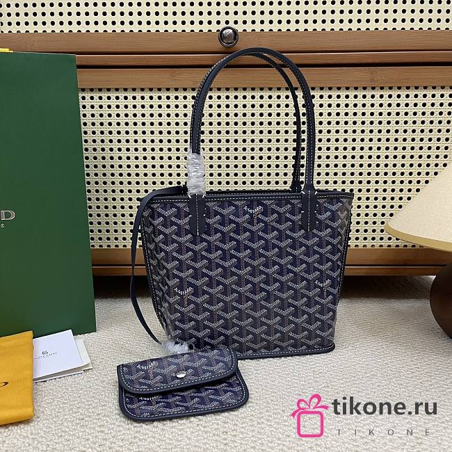 Goyard Anjou Mini Bag Navy Blue - 19.5x9x19.5cm - 1