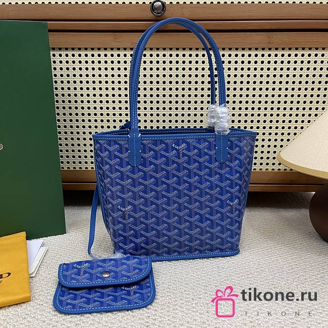 Goyard Anjou Mini Bag Blue - 19.5x9x19.5cm - 1