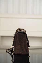Chanel Maxi Flapbag Suede Calfskin & Gold-Tone Metal Dark Brown AS6281 - 32x19.5x10cm - 2