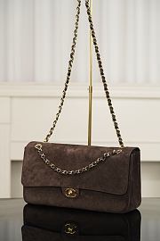 Chanel Maxi Flapbag Suede Calfskin & Gold-Tone Metal Dark Brown AS6281 - 32x19.5x10cm - 3