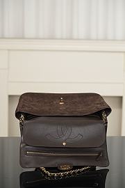 Chanel Maxi Flapbag Suede Calfskin & Gold-Tone Metal Dark Brown AS6281 - 32x19.5x10cm - 5