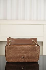 Chanel Maxi Flapbag Suede Calfskin & Gold-Tone Metal Camel AS6281 - 32x19.5x10cm - 2