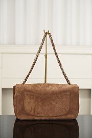 Chanel Maxi Flapbag Suede Calfskin & Gold-Tone Metal Camel AS6281 - 32x19.5x10cm - 4