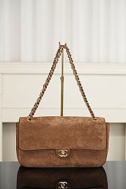 Chanel Maxi Flapbag Suede Calfskin & Gold-Tone Metal Camel AS6281 - 32x19.5x10cm - 6