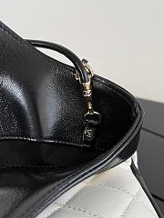 Chanel 31 Shopping Bag Lambskin Gold Tone Metal Black White  - 5