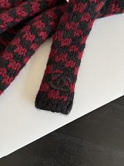 Chanel Tie Cashmere Black & Burgundy AAC166  - 6