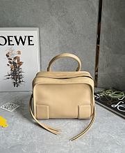 Loewe Small Amazona 180 Bag in Soft Calfskin Silk Beige/Mustard - 24.5x18.5x10cm - 2
