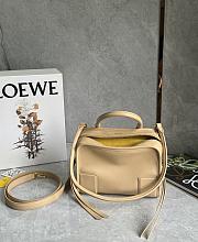 Loewe Small Amazona 180 Bag in Soft Calfskin Silk Beige/Mustard - 24.5x18.5x10cm - 1