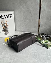 Loewe Small Amazona 180 Bag in Soft Calfskin Dark Chestnut - 24.5x18.5x10cm - 6