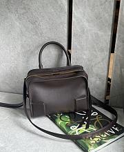 Loewe Small Amazona 180 Bag in Soft Calfskin Dark Chestnut - 24.5x18.5x10cm - 5