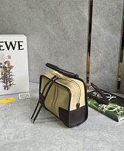 Loewe Small Amazona 180 Bag in Suede Oro/Chocolat - 24.5x18.5x10cm - 6