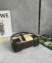 Loewe Small Amazona 180 Bag in Suede Oro/Chocolat - 24.5x18.5x10cm - 5
