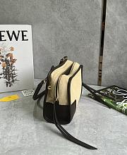 Loewe Small Amazona 180 Bag in Suede Oro/Chocolat - 24.5x18.5x10cm - 4