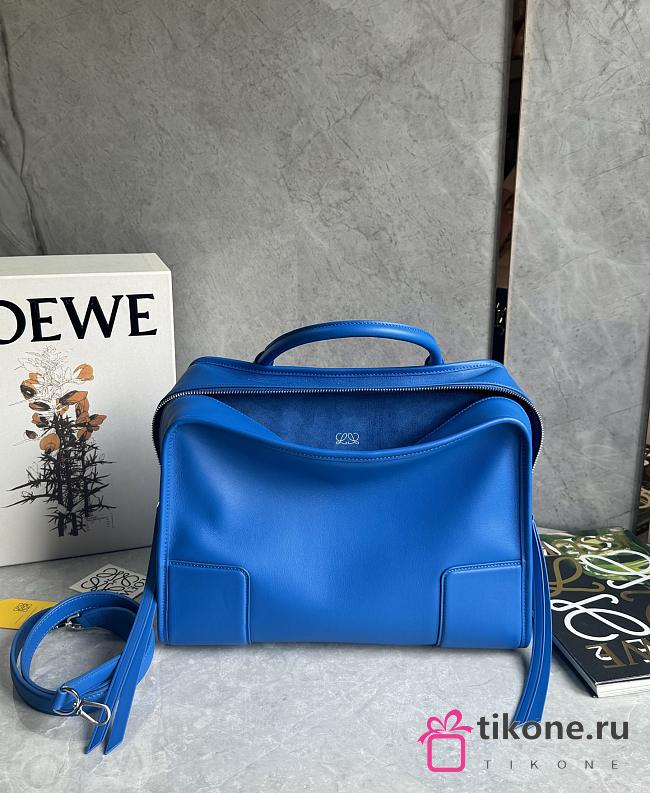 Loewe Medium Amazona 180 Bag in Soft Calfskin Royal Azur - 28x22.5x11cm  - 1