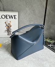 Loewe Large Puzzle Edge Bag In Classic Calfskin Indigo Dye - 33x21.5x15cm   - 6