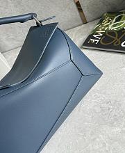 Loewe Large Puzzle Edge Bag In Classic Calfskin Indigo Dye - 33x21.5x15cm   - 4
