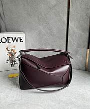 Loewe Large Puzzle Edge Bag In Classic Calfskin Burgundy - 33x21.5x15cm - 3