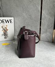 Loewe Large Puzzle Edge Bag In Classic Calfskin Burgundy - 33x21.5x15cm - 5