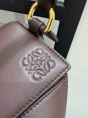 Loewe Medium Featherlight Puzzle Bag in Nappa Lambskin Dark Chestnut - 29x19.5x12cm - 2