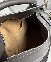 Loewe Large Puzzle Edge Bag In Supple Grained Calfskin Dark Gray - 33x21.5x15cm - 6