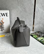 Loewe Large Puzzle Edge Bag In Supple Grained Calfskin Dark Gray - 33x21.5x15cm - 2
