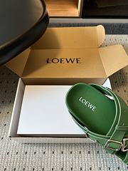Loewe Type Fussbett Sandal in Vegetable-tanned Calfskin Avocado Green - 5