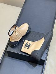 Chanel Short Boots Mixed Fibers & Rubber Beige & Black G47141 - 5