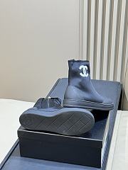 Chanel Short Boots Mixed Fibers & Rubber Black & White G47141 - 3