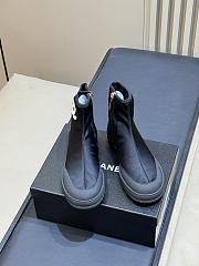 Chanel Short Boots Mixed Fibers & Rubber Black & White G47141 - 2