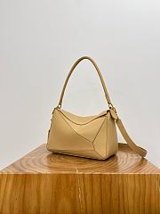 Loewe Medium Featherlight Puzzle Bag in Nappa Lambskin Silk Beige - 29x19.5x12cm - 2