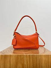 Loewe Medium Featherlight Puzzle Bag in Nappa Lambskin Deep Saffron - 29x19.5x12cm - 1