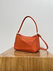 Loewe Medium Featherlight Puzzle Bag in Nappa Lambskin Deep Saffron - 29x19.5x12cm - 3