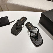 Chanel Thongs Lambskin Black G47319 - 6