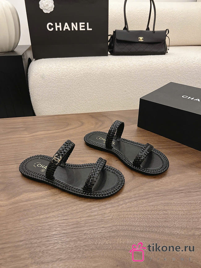 Chanel Mules Calfskin Black G47142 - 1