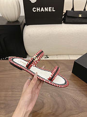 Chanel Mules Calfskin White, Black & Burgundy G47142 - 6