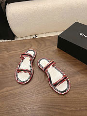 Chanel Mules Calfskin White, Black & Burgundy G47142 - 3